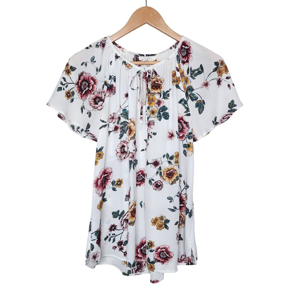 🌻3 for $18 Floral Short Sleeve Blouse Size Medium